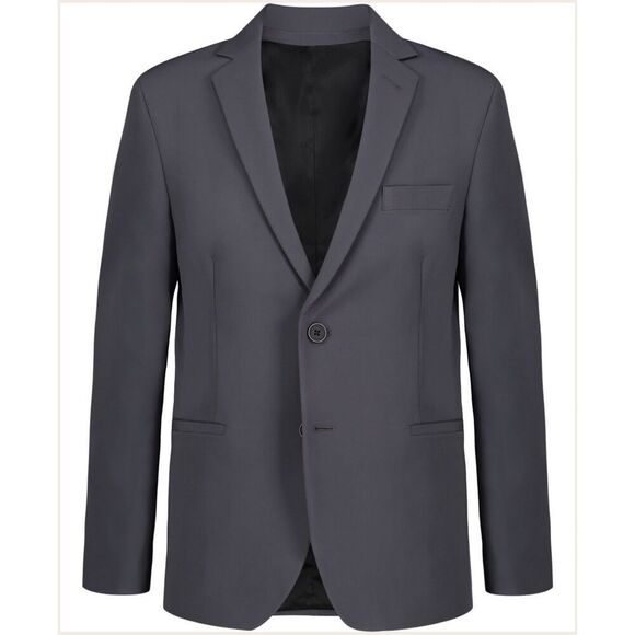 Calvin Klein Big Boys Slim-Fit Stretch Performance Suit Jacket - Dark Gray Size - Picture 1 of 3